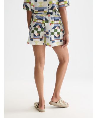 Women's Scotch and Soda Printed and Stitch-Embroidered Shorts