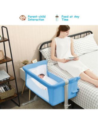 Portable Baby Bedside Bassinet Sleeper with 4 Adjustable Heights