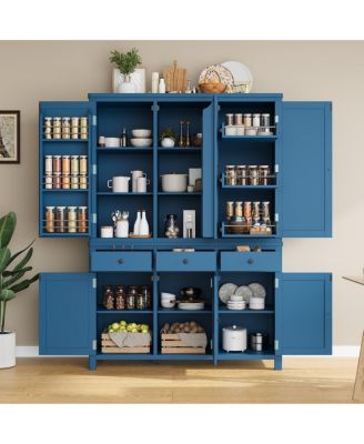 Farmhouse Freestanding Kitchen Pantry Cabinet