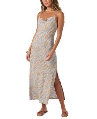 Women's Viscose Holly Stripe Side Slit Dress