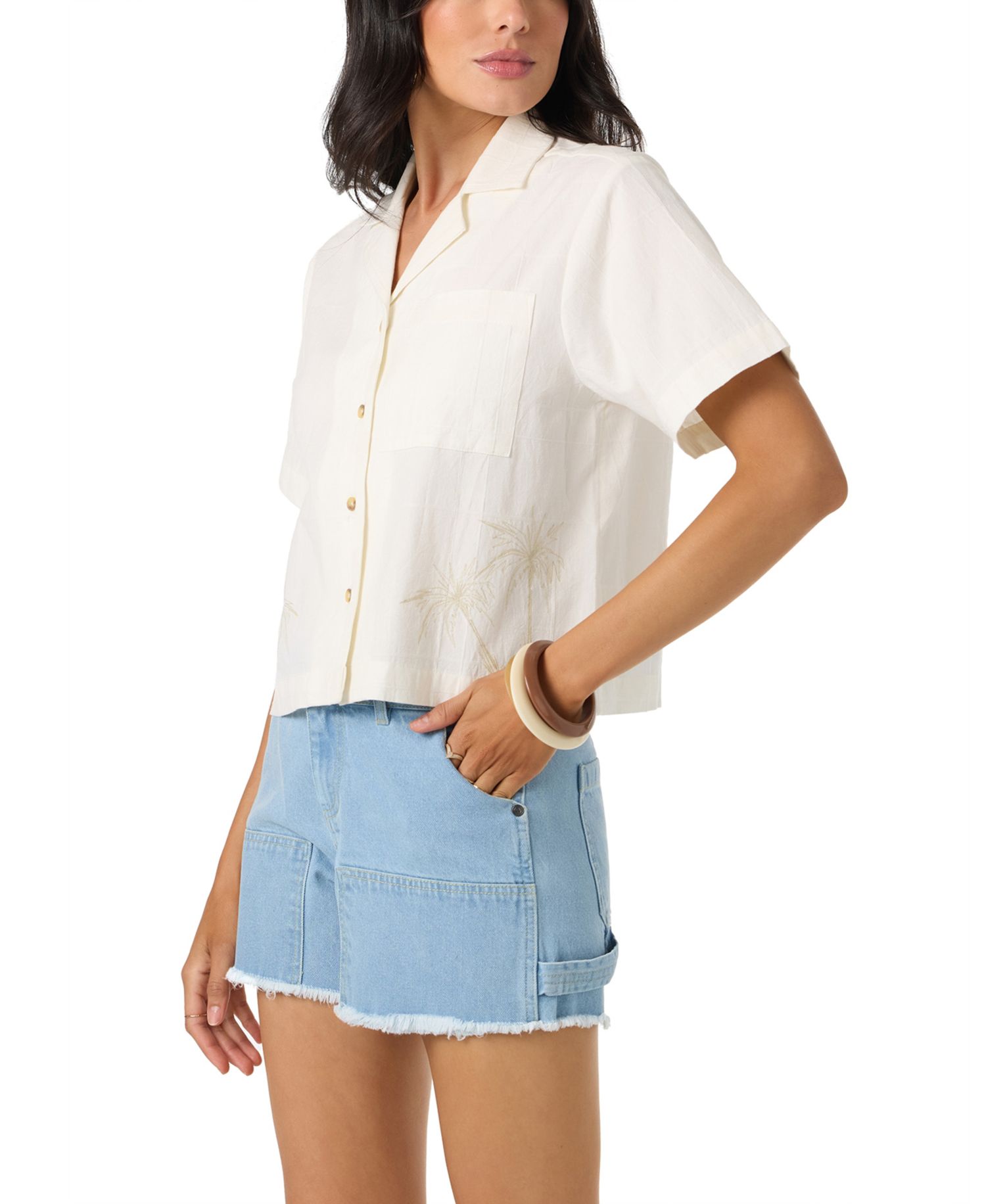 Women's Cotton Channing Palma Short-Sleeve Shirt