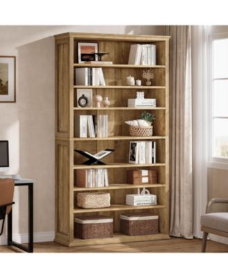 71" Tall Bookshelves and Bookcases with Adjustable Shelves, 8-Tier Large Open Library Bookcase, FreeStanding Display Storage Shelves