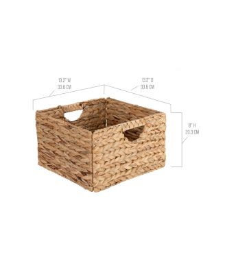 2-Pack Water Hyacinth Laundry Basket With Handles Gift Basket
