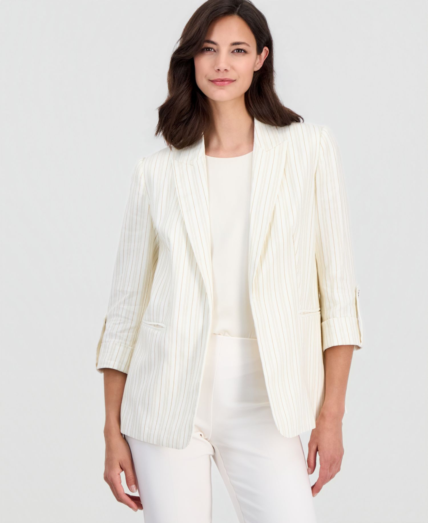 Women's Peak-Lapel Long-Sleeve Blazer