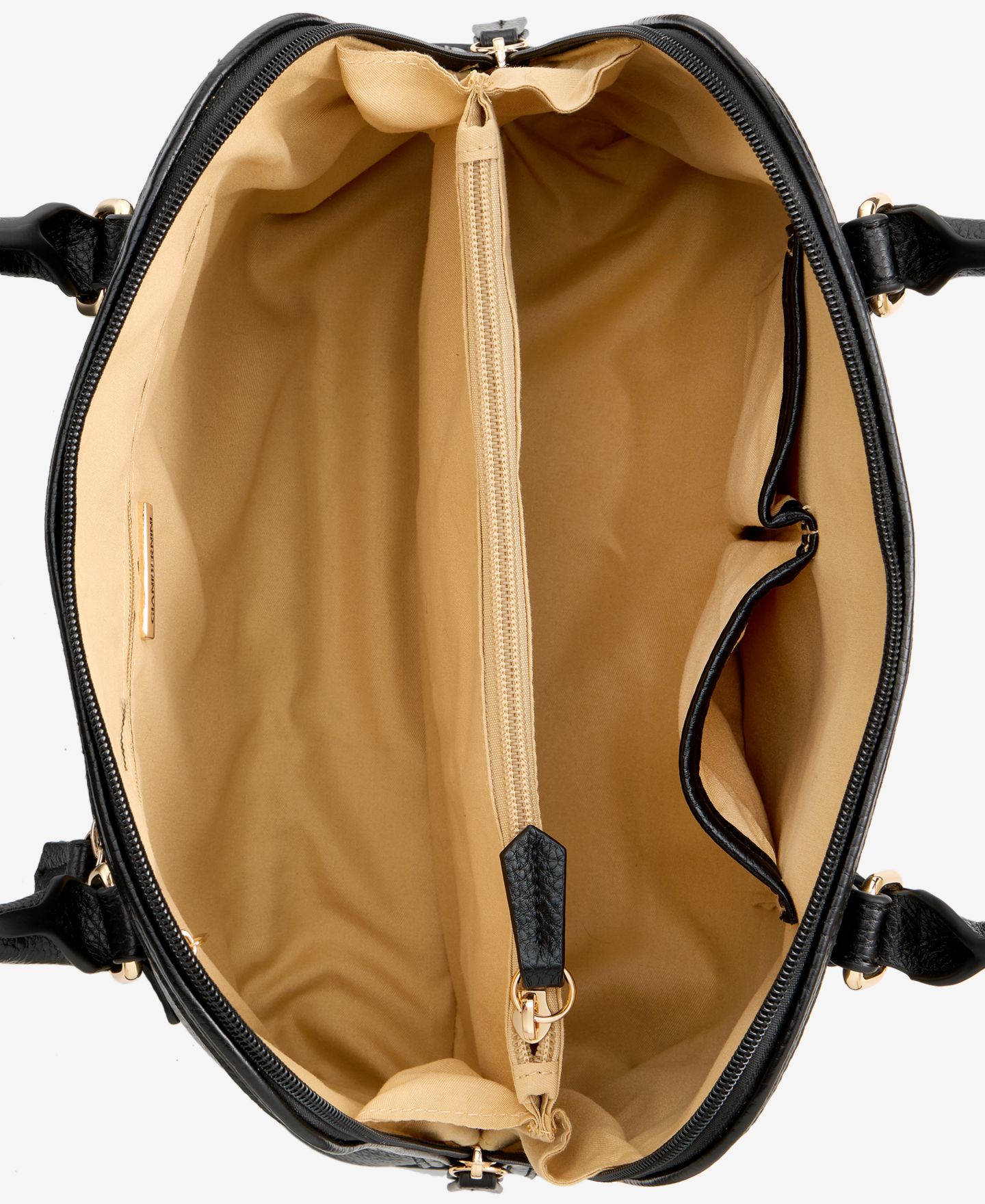 Женская сумка Giani Bernini Pebble Detailed Dome Satchel, цвет: Чёрный — фото 5