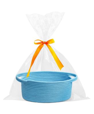 Woven Basket Gift Storage Rope Handles