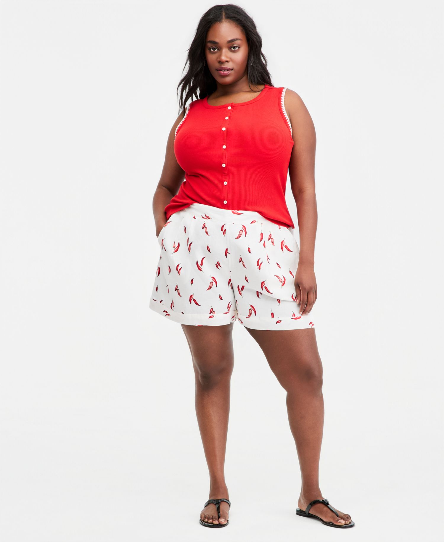 Trendy Plus Size Wide-Leg Shorts