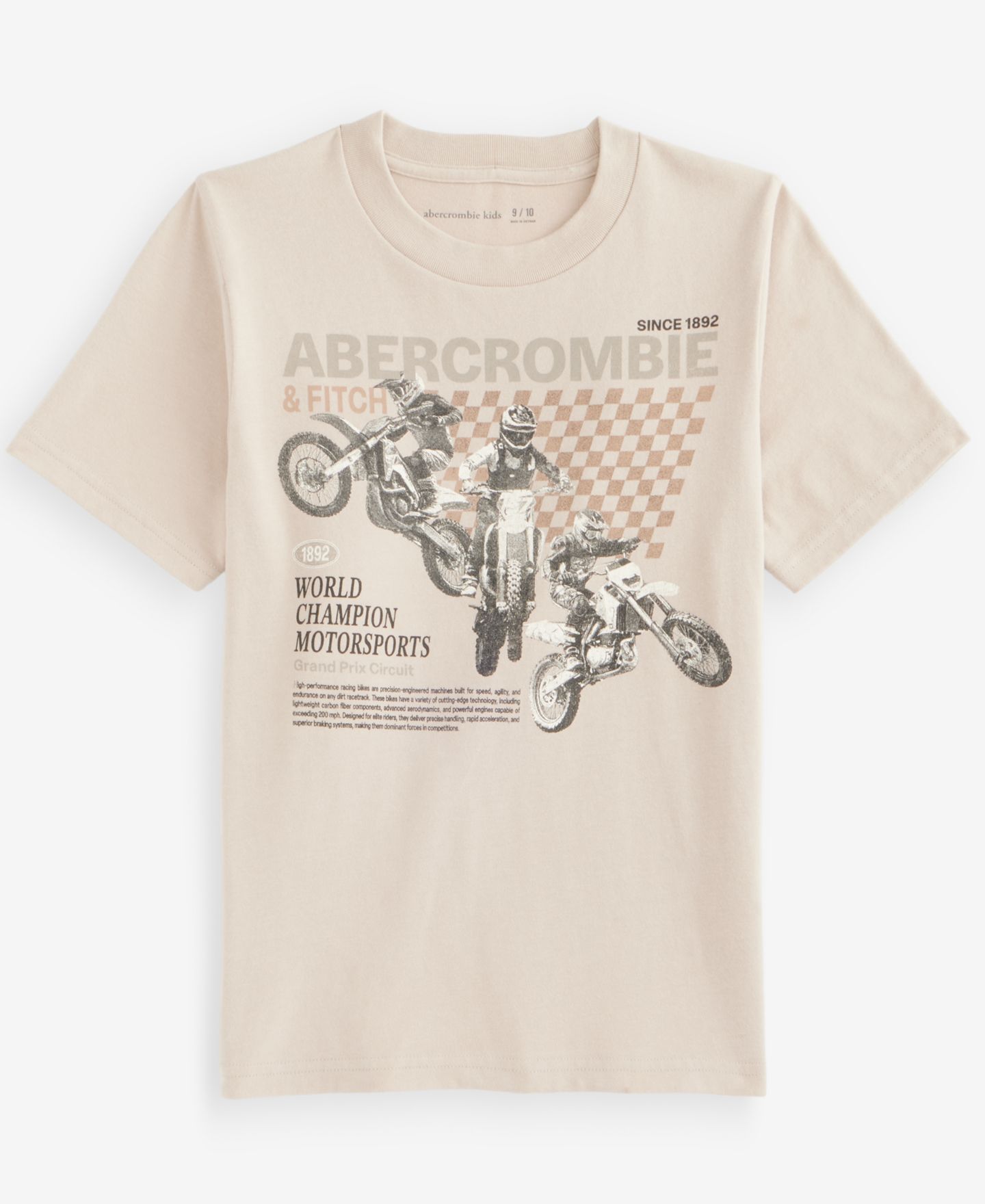Футболка abercrombie kids World Champion Bike для мальчиков, цвет: Серо-коричневый — фото 4
