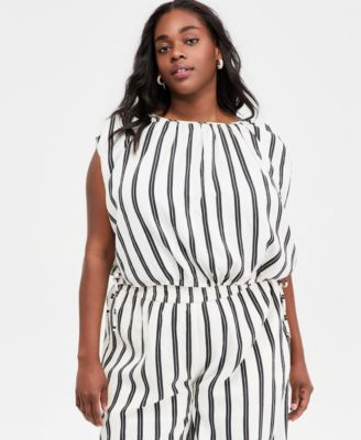 Trendy Plus Size Emma Sleeveless Side-Tie Top