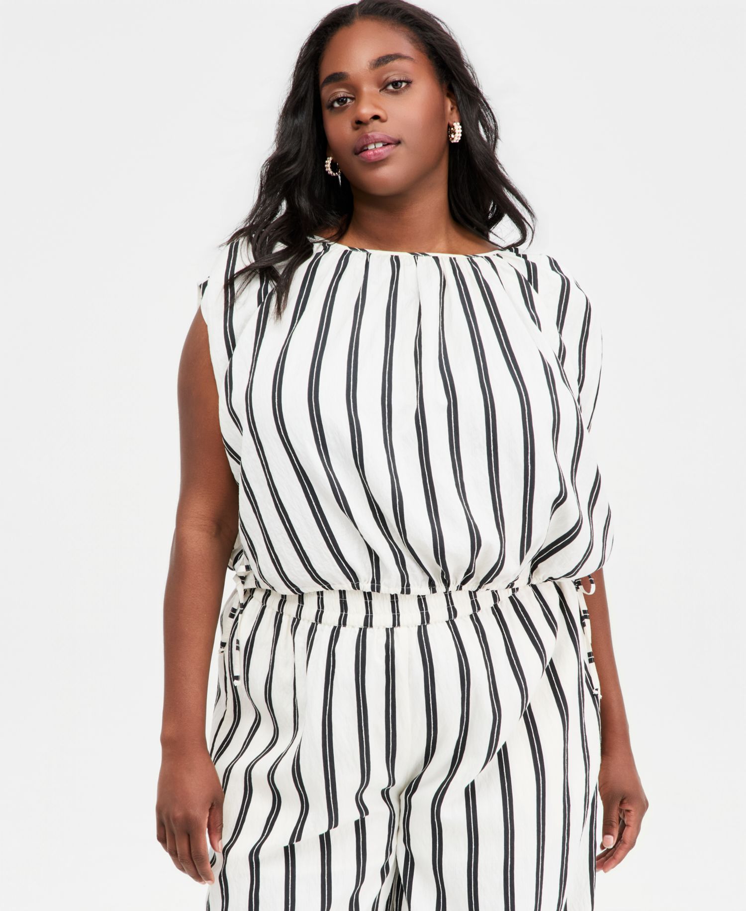Trendy Plus Size Emma Sleeveless Side-Tie Top