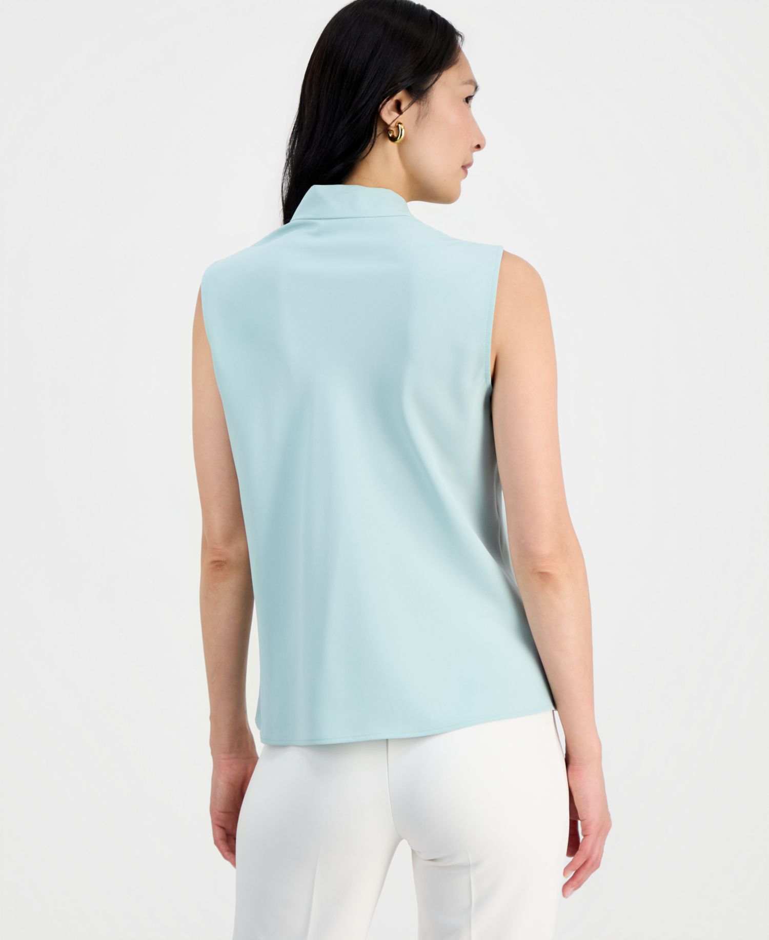 Women's Sleeveless Tie-Neck Top