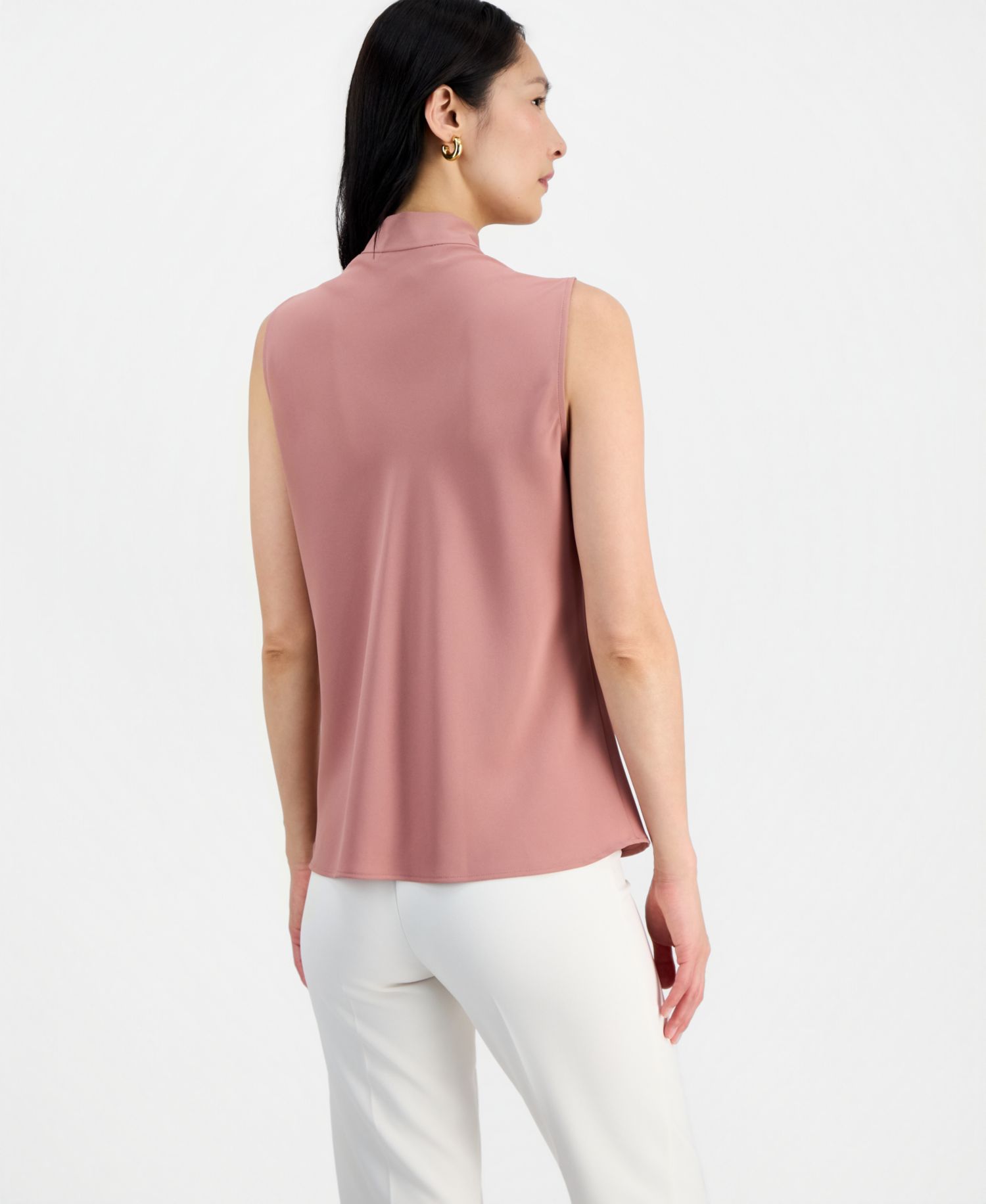Women's Sleeveless Tie-Neck Top