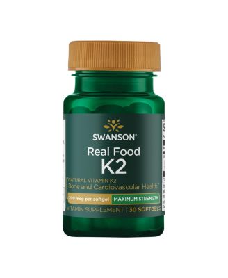 Maximum Strength Vitamin K2 (Menaquinone-7) 200 mcg - Regulate Calcium, Bone and Cardiovascular Health, Japanese Natto, 30 Softgels