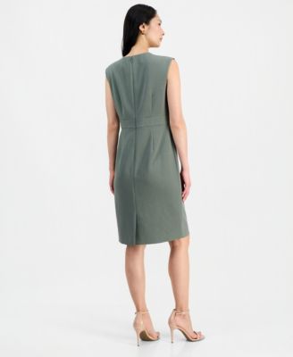 kasper green dress Buckle Trim Sheath Dress main image 0