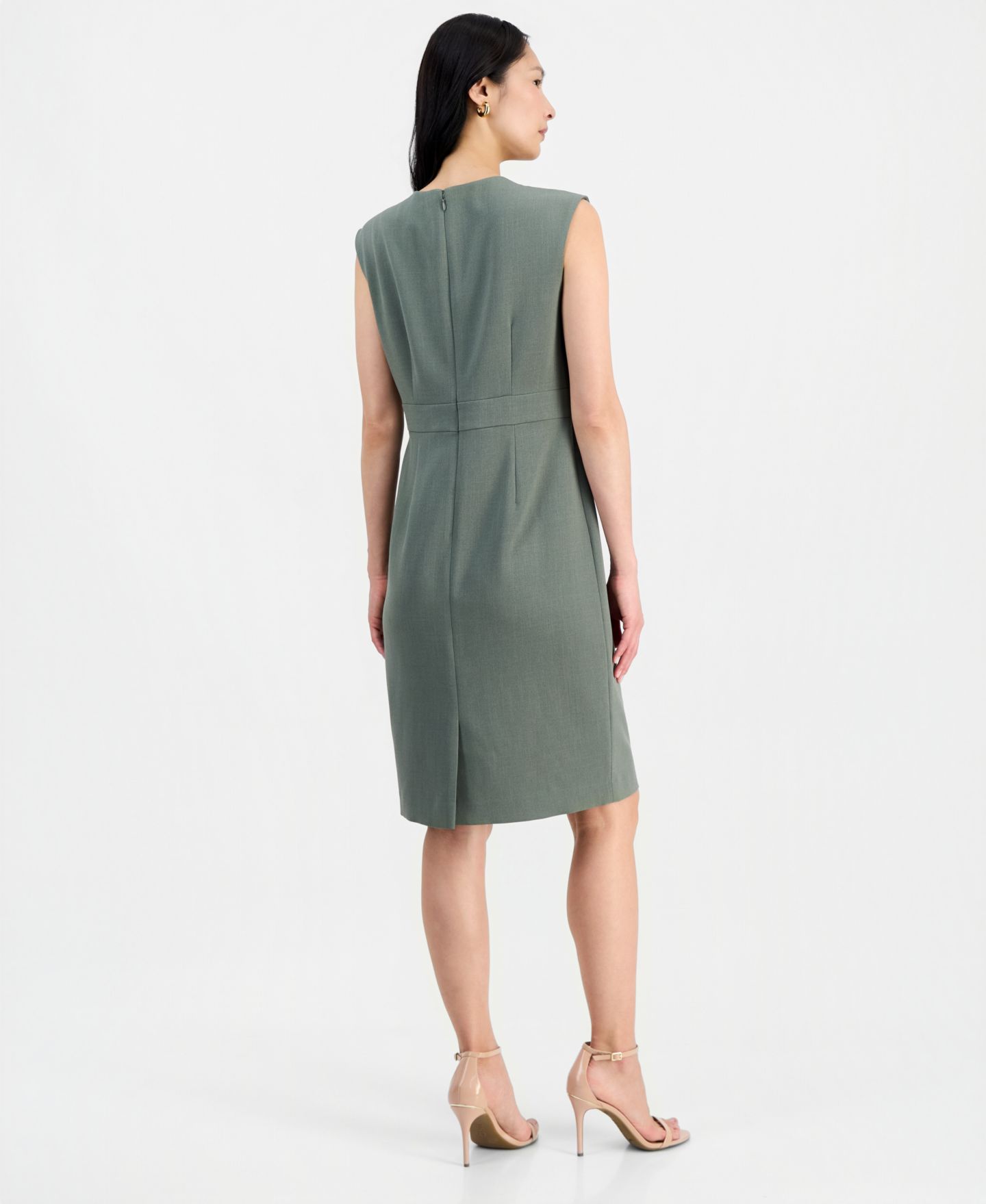 Женское платье Kasper Petite Extended Cap Sleeve Sheath, цвет: Tearose — фото 6