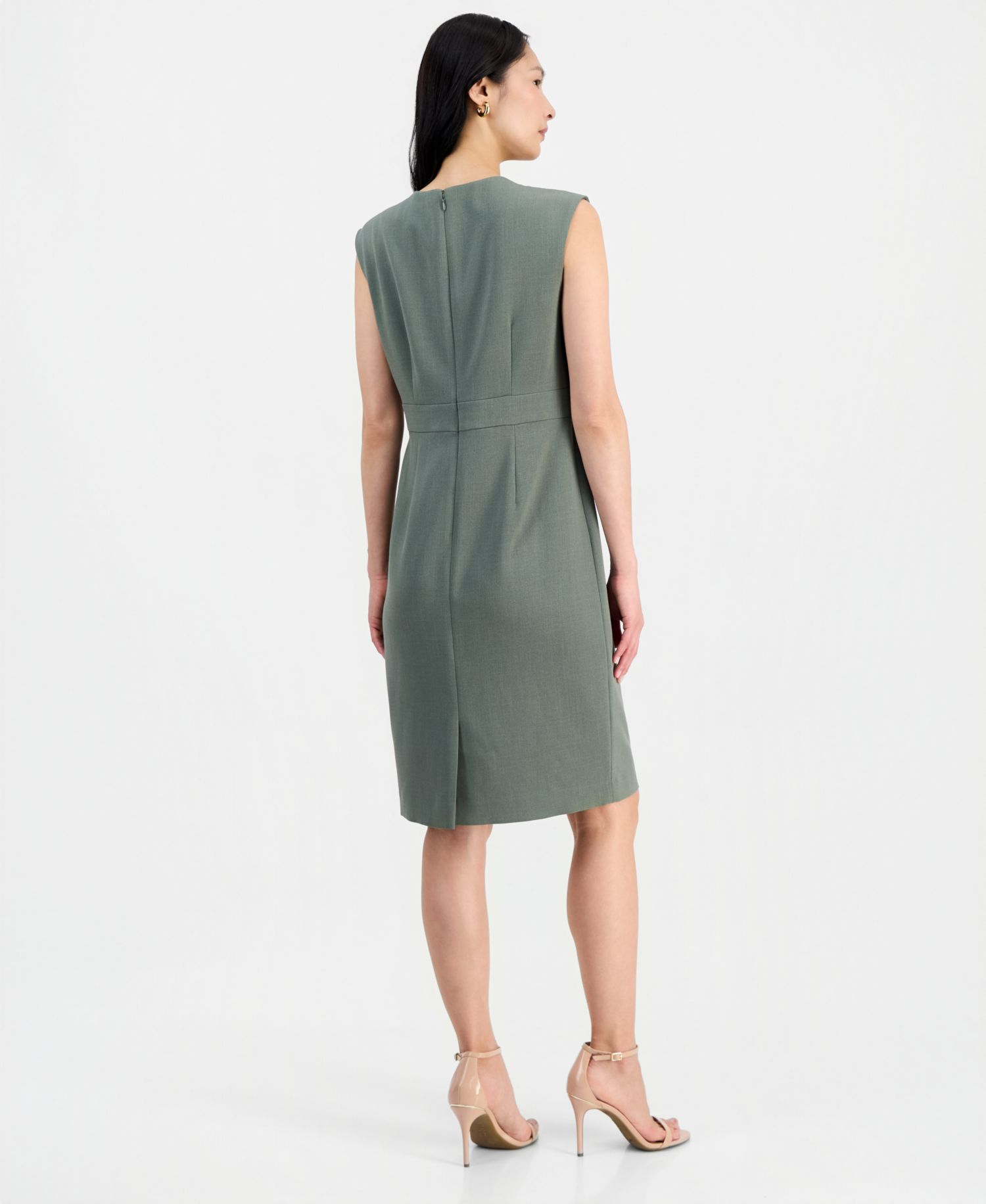 Petite Extended Cap Sleeve Sheath Dress