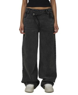 Women's Baggy Vintage Wash Denim Jeans