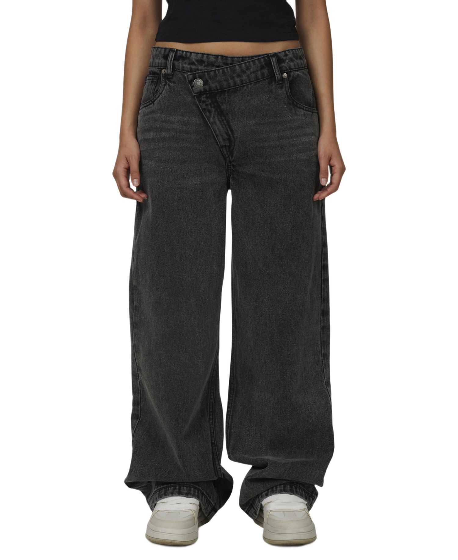 Women's Baggy Vintage Wash Denim Jeans