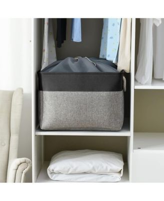 3pack Storage Bins Canvas Basket Organizer with Handles Gift Basket