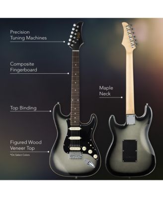 Beginner Electric Guitar Kit w/ Headphone Amp, Padded Gig-Bag, Headphones