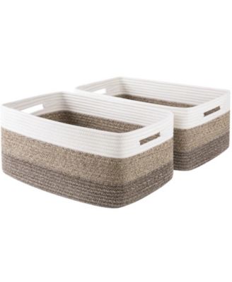 Woven Rope Storage Basket Organizer Bins Gift Basket