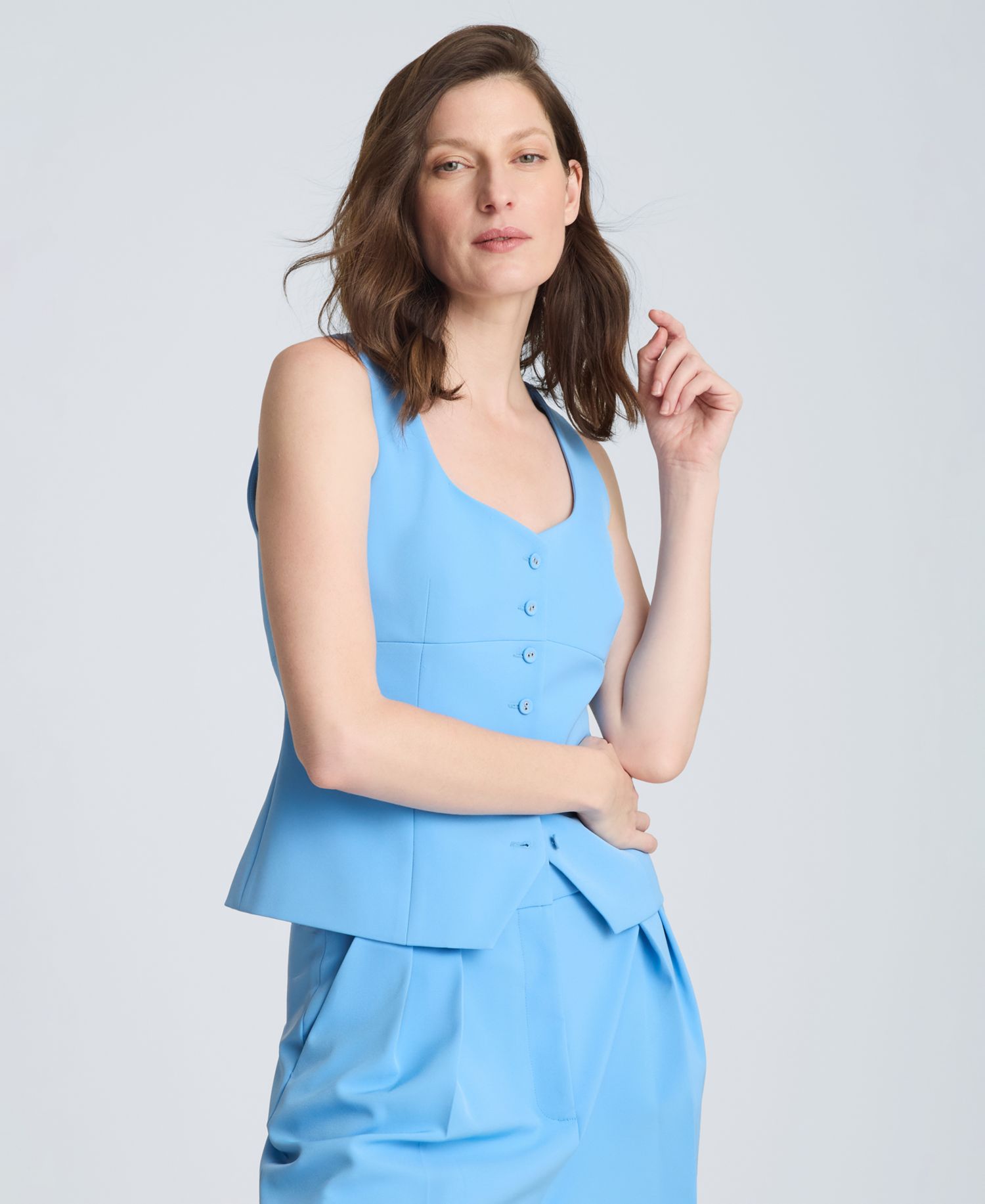 Women's Bustier Collarless Vest
