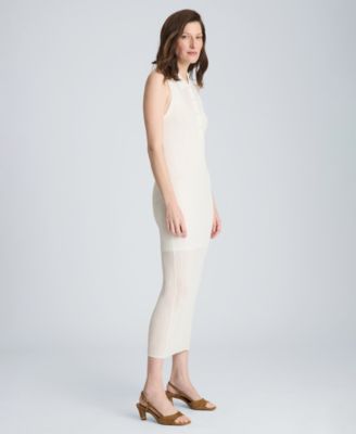 women's white spring dress Women's Ivory & Pink Floral Maxi Tank Dress