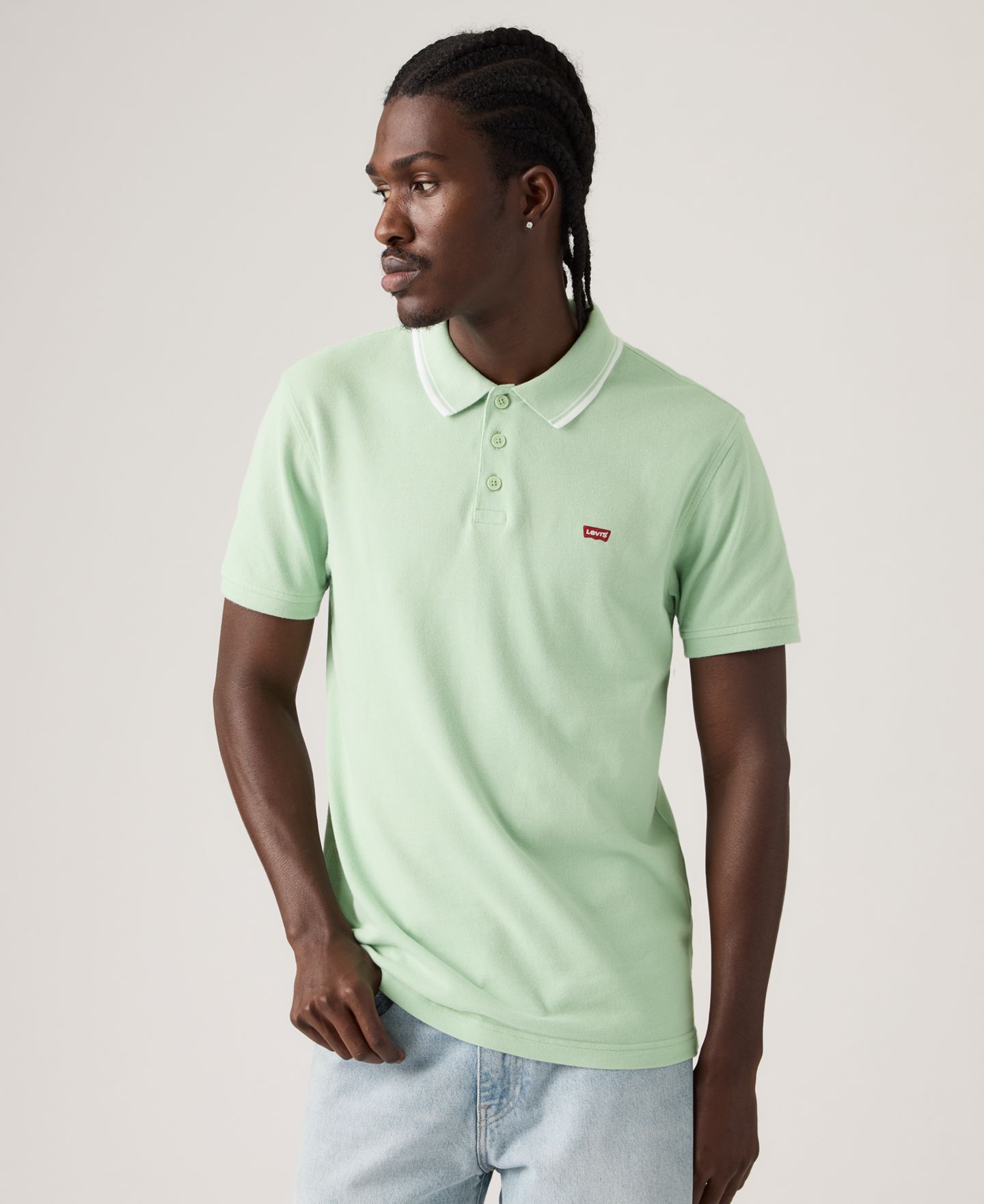 Мужское поло Levi's Housemark Short-Sleeve Polo Shirt, цвет: Зелёный — фото 2