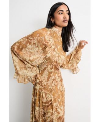 Women's Romantic Chiffon Sleeve Midaxi Dress