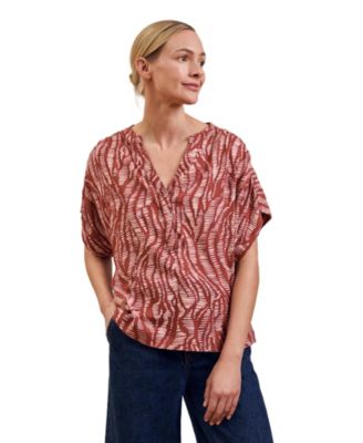 Women's Printed Drop Shoulder Top