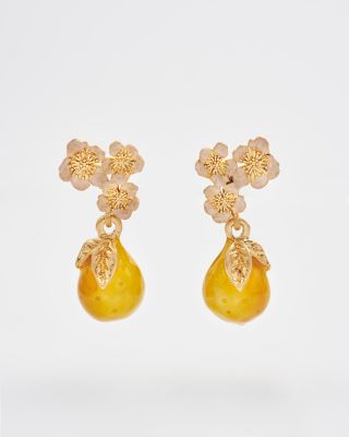 Golden Pear Drop Gold Earrings - Gold 62$