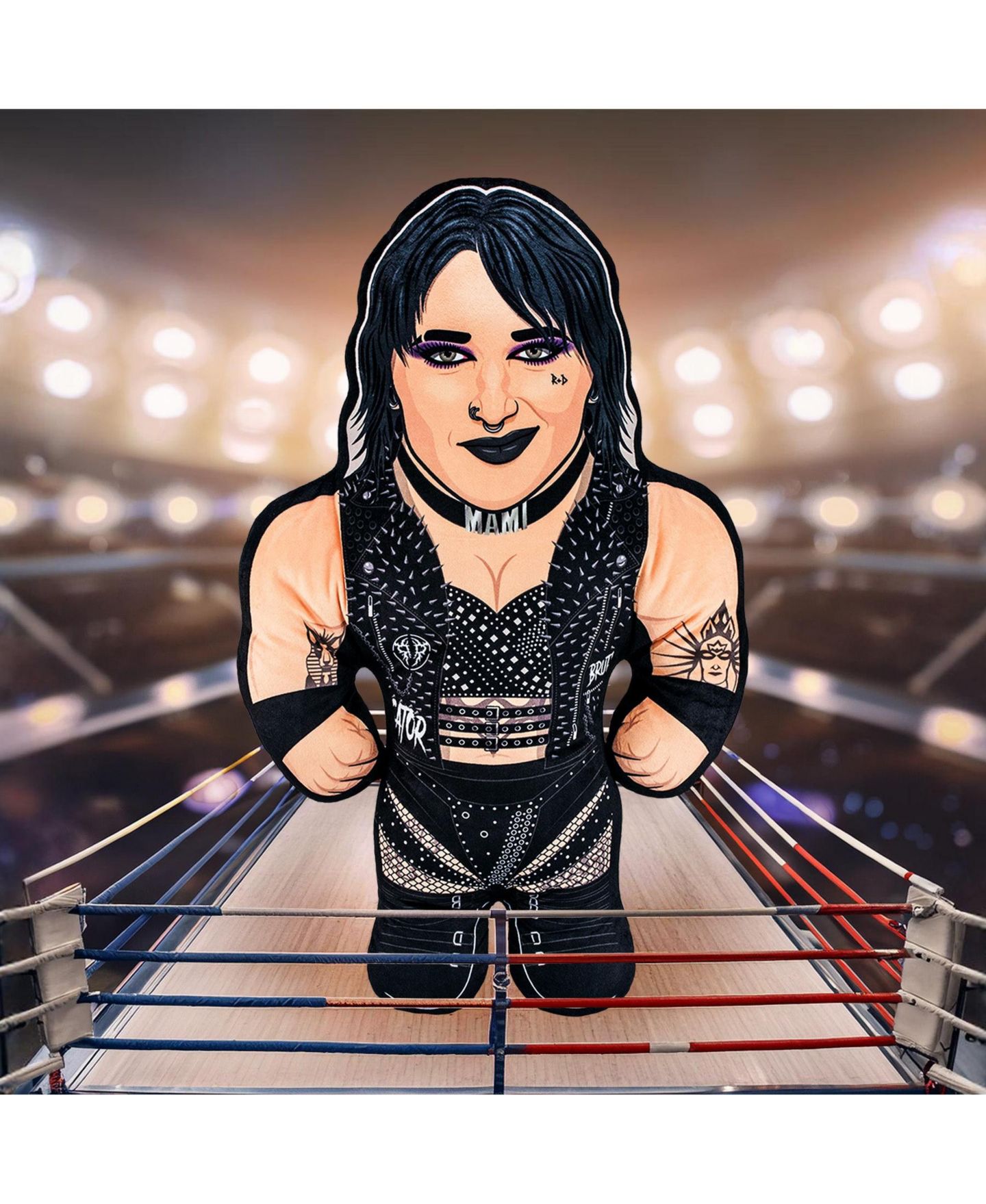 Детская мягкая игрушка Bleacher Creatures WWE Rhea Ripley 24" Bleacher Buddy Plush — фото 4