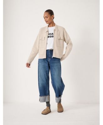 Women's Knitted Zip Front Jacket