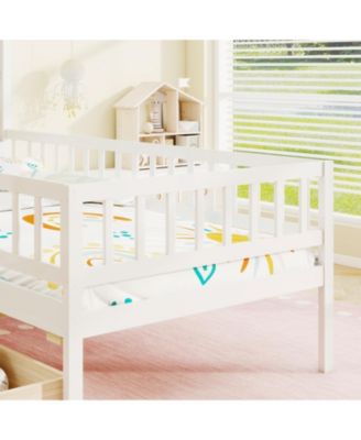 House Bed Kids Montessori Bed with House-Shaped Storage Headboard