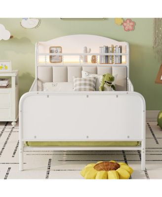 Metal Platform Bed Frame with Light