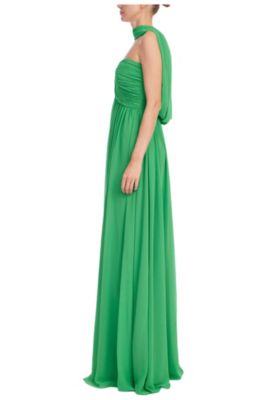green emerald velvet dress Macy Lace Up Slim Glitter Satin Formal Dress