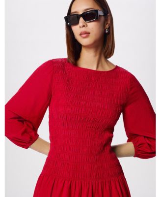 Women's Smocked Bodice Midi Dress