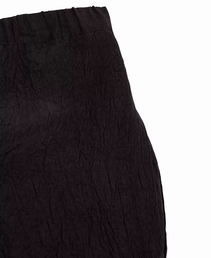 Women's Crinkle Satin Lace-Hem Pull-On Pants - thumbnail 4