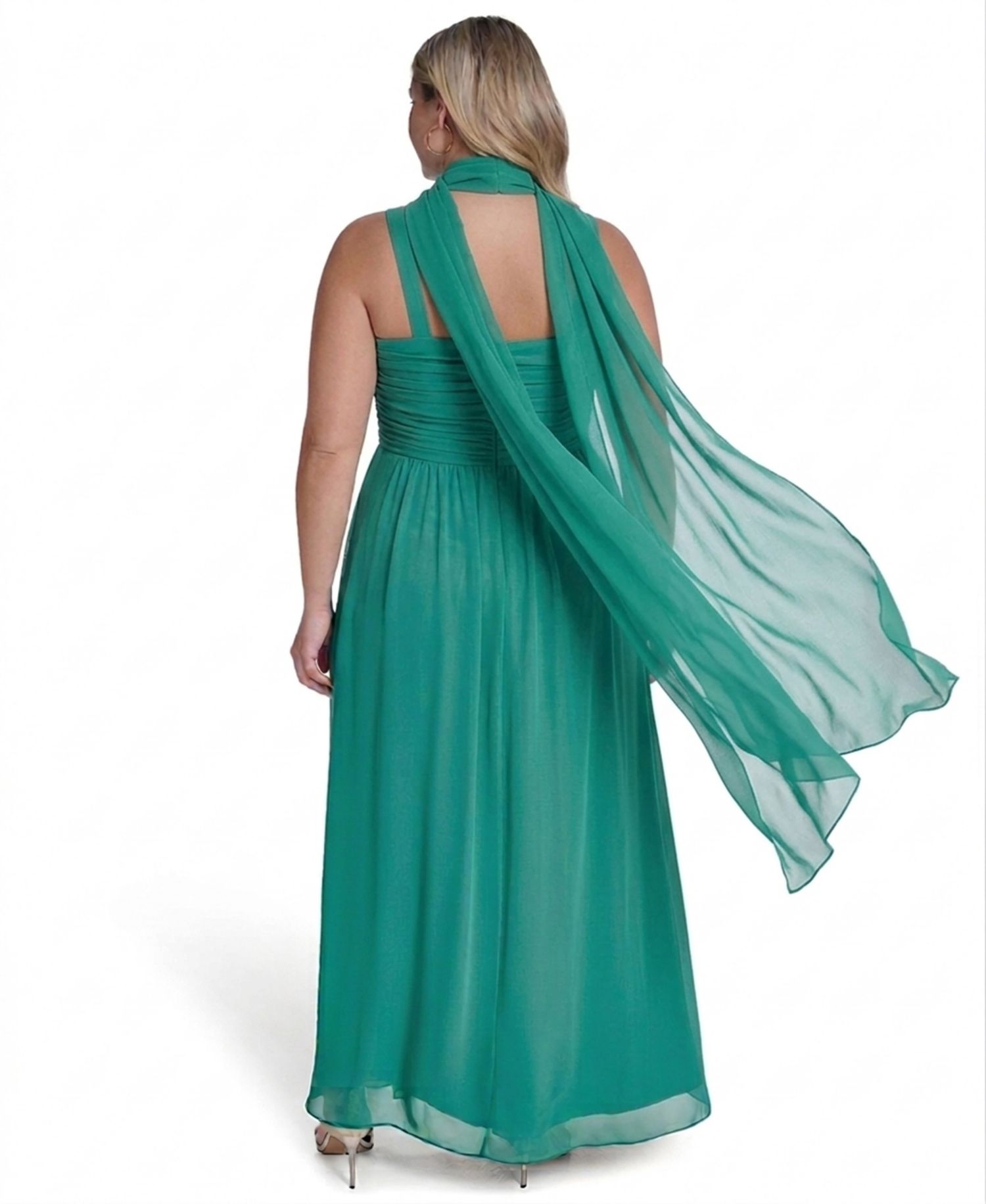 Plus Size Spaghetti Strap Sweetheart Neck Ball Gown