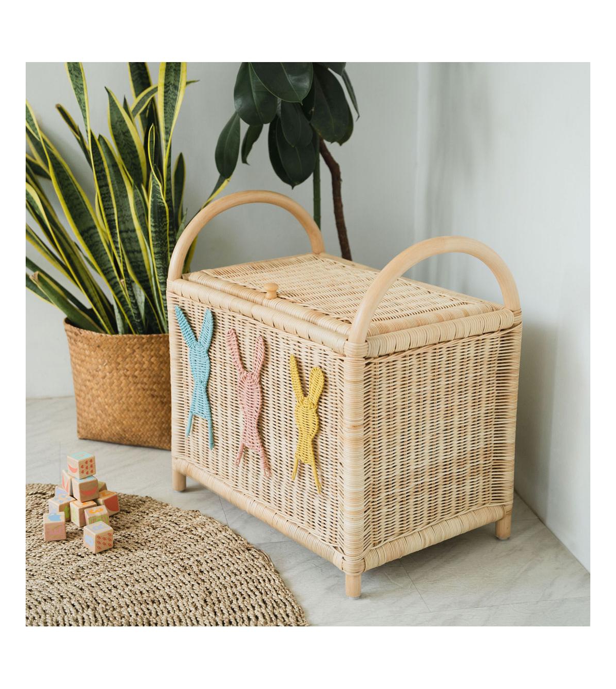 Momiji Anais Handcrafted Rattan Storage Trunk with handles