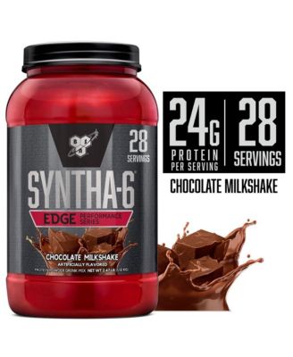 SYNTHA-6 Edge Protein Powder, Hydrolyzed Whey, Micellar Casein, Milk Protein Isolate, Low Sugar, 24g Protein, Chocolate Milkshake, 28 Servings