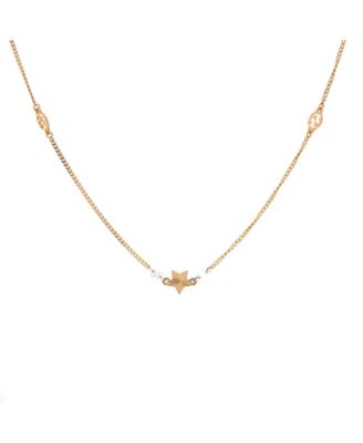 Pre-Owned Gucci Gg Running Star Short Station Necklace - 18k yellow gold