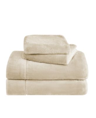 Ultra Soft Microplush Solid Fleece 4-Piece Sheet Set, Full