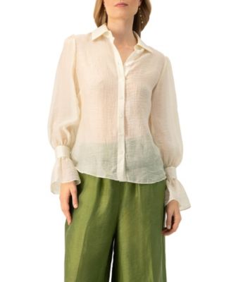 ivory long sleeve dress shirt Men's Fancy Long Sleeve Woven Paisley Dress Shirt in Ivory Off White 6X-Large / Ivory