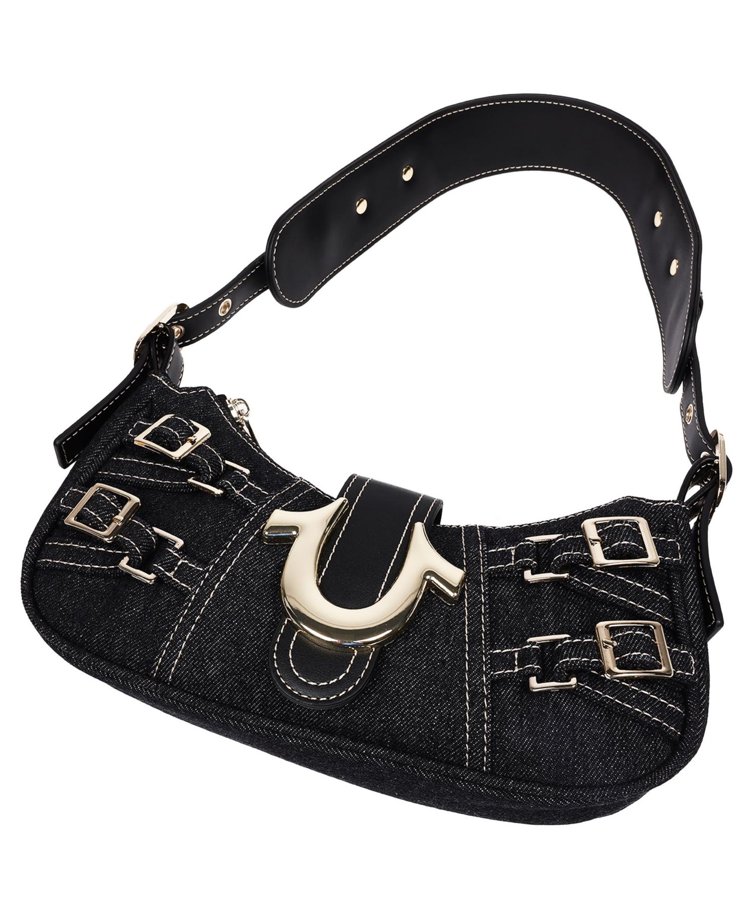 Women's Multi-Strap Denim Shoulder Bag