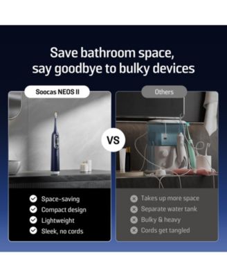 NEOS II - Electric Toothbrush with Water Flosser, Sonic Electric Toothbrush for Adults, Cordless Water Flosser for Travel