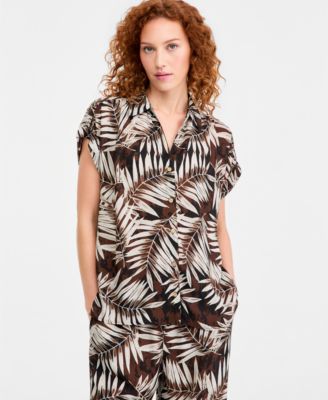 Women's Printed Collared Neck Shirt