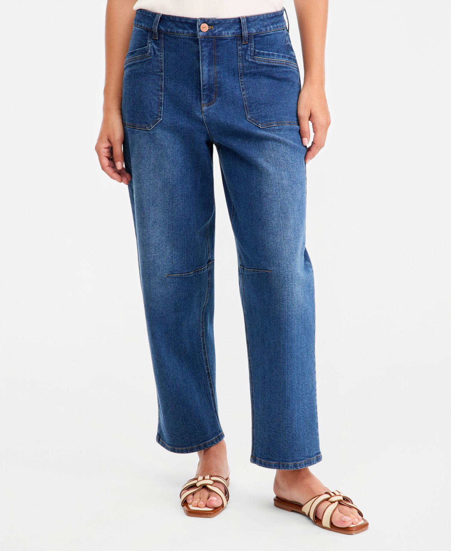 Women's High-Rise Barrel-Leg Jeans