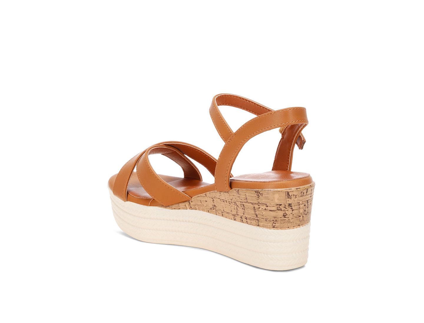 Женские туфли London Rag Zinny Buckle Strap Contrast Heel Wedges — фото 4