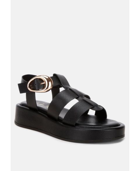 Женские сандалии London Rag Osiha Gladiator, цвет: Чёрная искусственная кожа